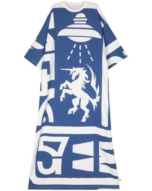 Walter Van Beirendonck T-Shirt mit grafischem Print in Blue für Herren