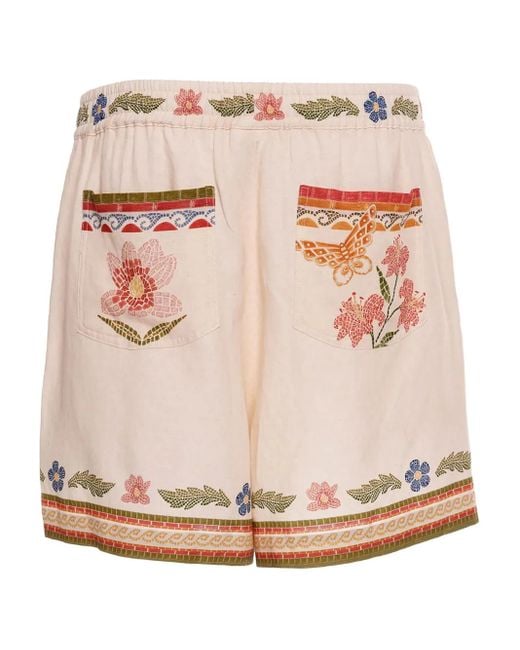 Pantalones cortos Watts con motivo floral Agua Bendita de color Pink