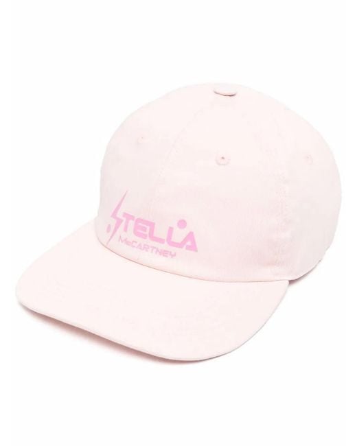 Stella McCartney Pink Logo-Print Flat-Peak Cap