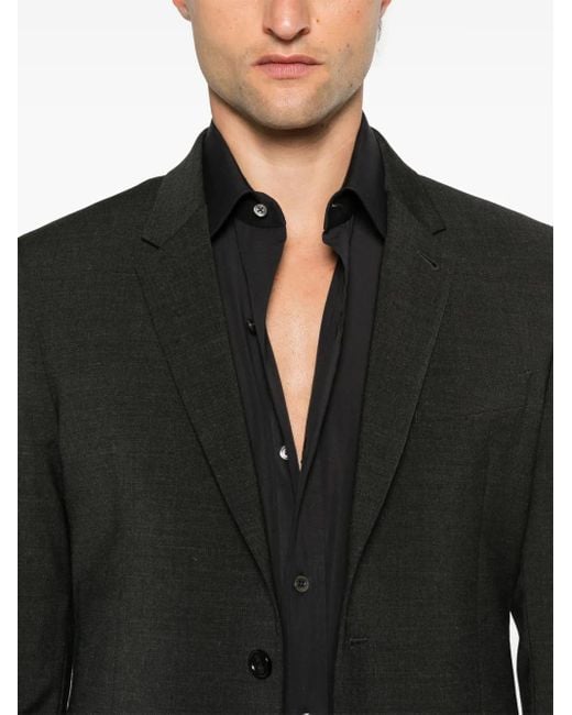 Reveres 1949 Black Single-Breasted Blazer for men