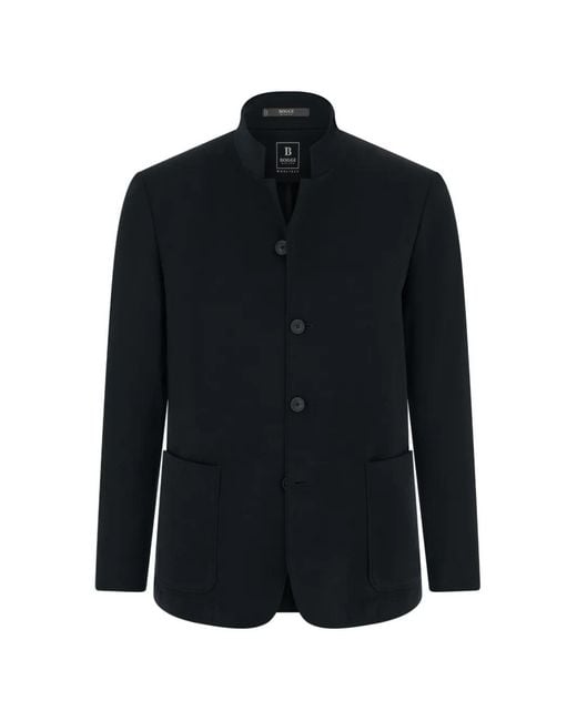Boggi Black Blazer Diagonal Wool Blend B Tech for men