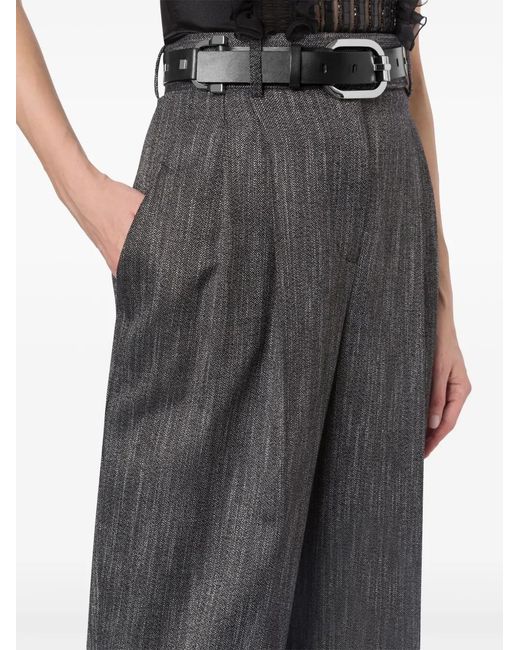 Alberta Ferretti Gray Pant
