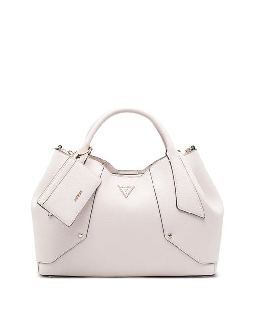 Guess Natural Triangle-Logo Tote Bag