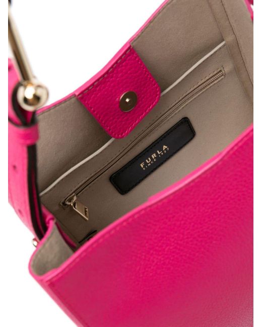 Furla Pink Nuvola Leather Shoulder Bag