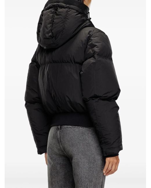 DIESEL W-Peyt Puffer Jacket in Black | Lyst UK