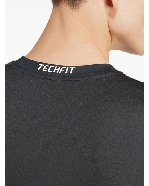 Adidas Black Techfit Compression T-Shirt for men