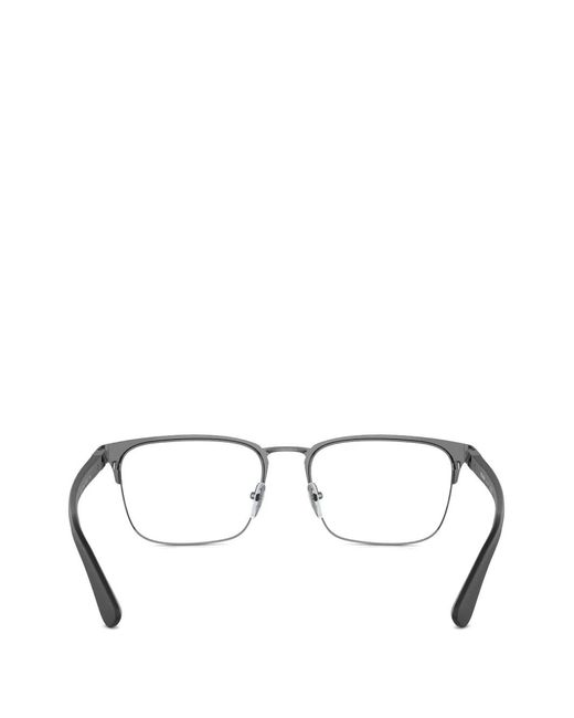 Prada Brille Mit Eckigem Gestell in White für Herren