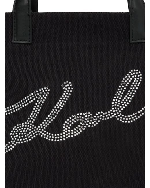 Karl Lagerfeld Black Mini K-Signature Tote Bag