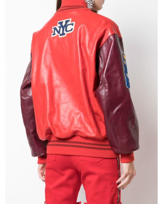 Marc Jacobs The Varsity Patchwork Jacket in Red | Lyst