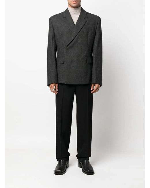Prada Black Double-Breasted Tailored Blazer for men