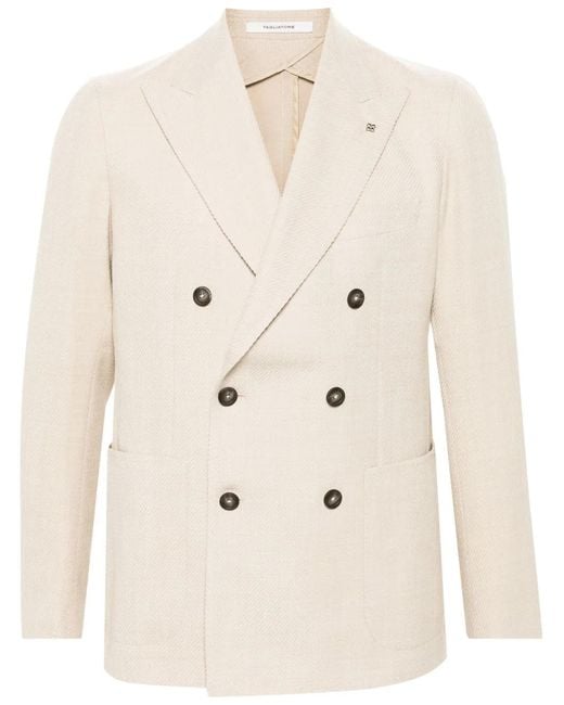 Tagliatore Natural Brooch-Detail Blazer for men