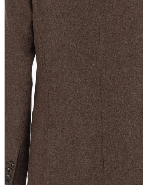 Eleventy Gray Double-Breasted Peak-Lapel Jacket