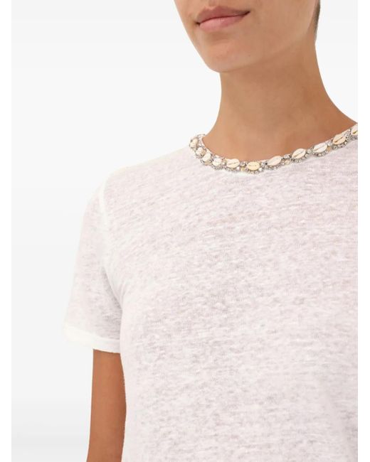 Zimmermann White Illuminate T-Shirt