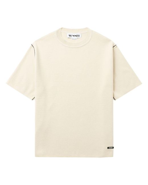 T-shirt en coton à manches courtes Sunnei pour homme en coloris White