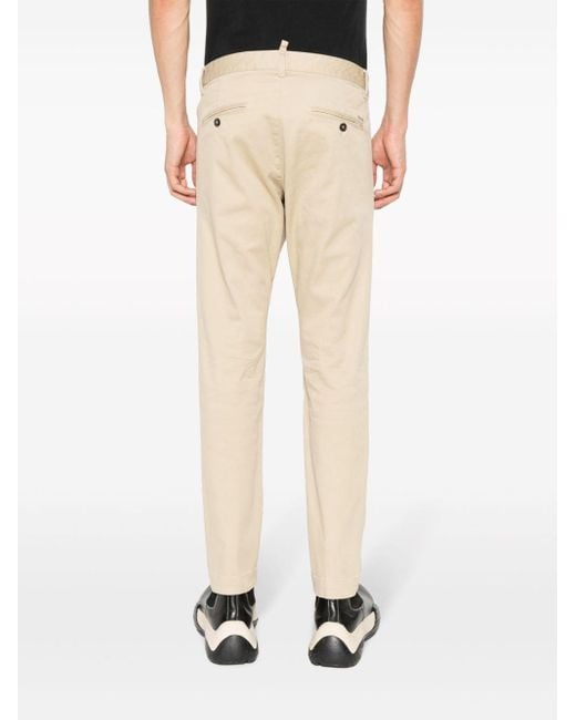 DSquared² Natural Low-rise Slim-fit Cotton Chinos for men