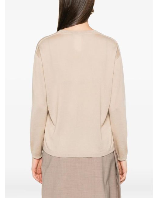 Fabiana Filippi Vネック ロングtシャツ Natural