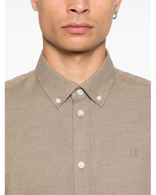 Les Deux Natural Logo-Embroidered Shirt for men