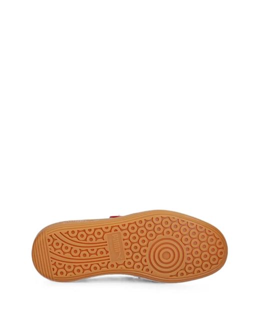 PUMA Red Palermo Logo-Patch Sneakers for men