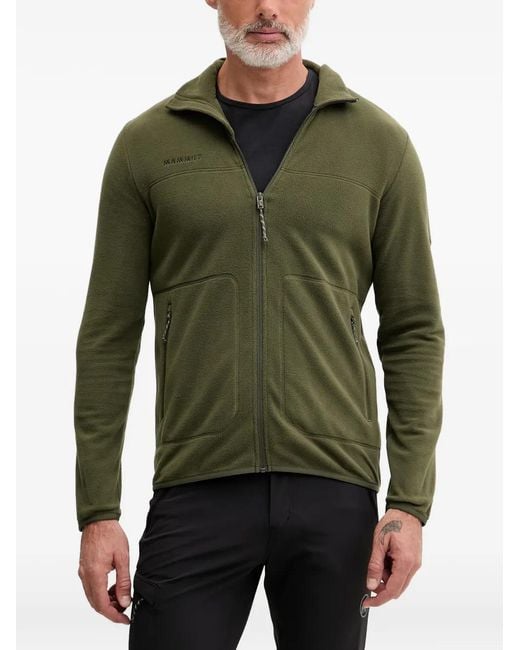 Mammut Green Innominata Light Ml Logo-Embroidered Zip-Up Jacket for men
