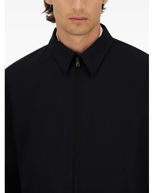 Herno Blue Polyester Jacket Shirt for men