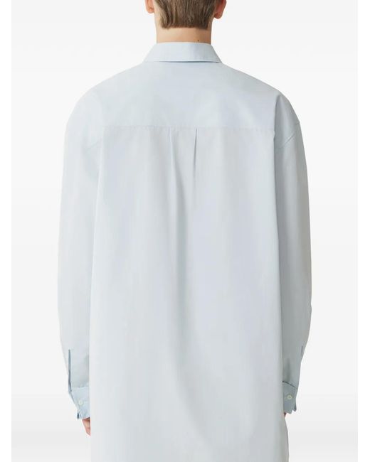 Lanvin Blue Ruffled Shirt for men