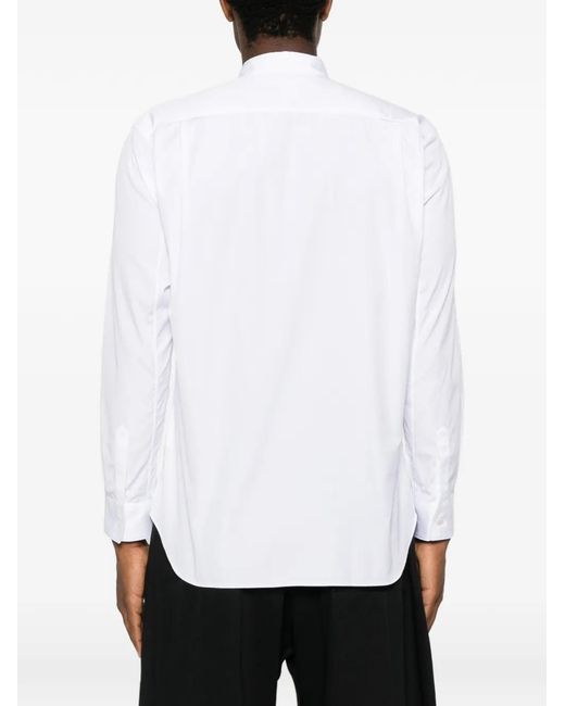 Comme des Garçons White Long-Sleeve Button-Down Cotton Shirt for men