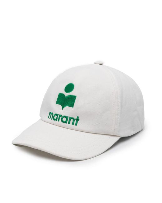 Isabel Marant White Logo-embroidered Cotton Cap
