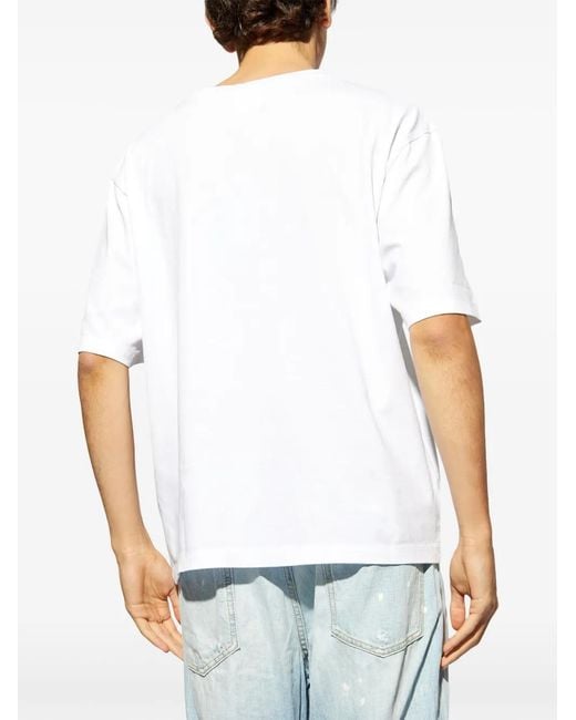 DSquared² White Maxi Logo Patch T-Shirt for men