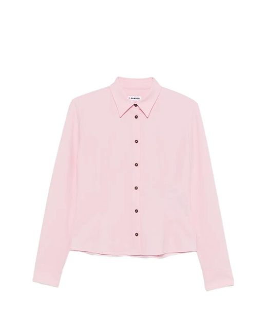 Jil Sander Pink Long-Sleeve Button-Up Shirt