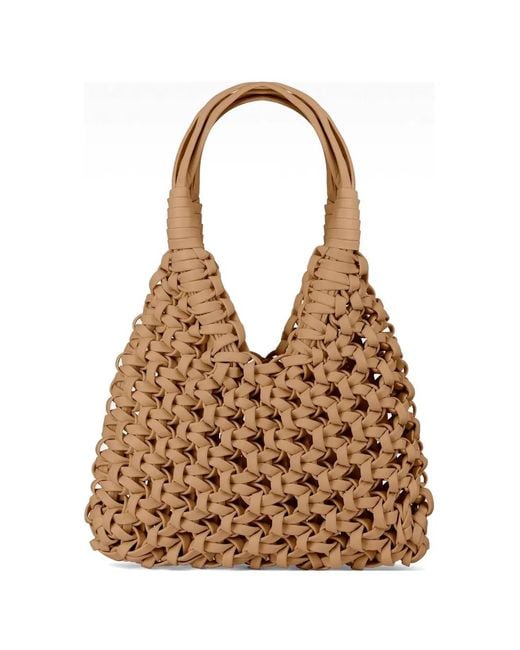 HIBOURAMA Natural Vannifique Woven-Construction Tote Bag
