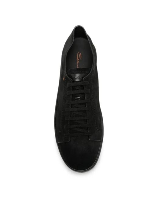 Santoni Black Trainers for men