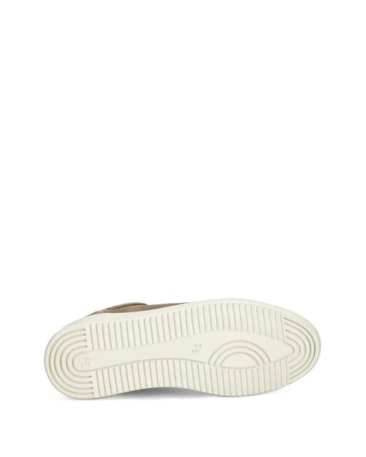 Filling Pieces Brown Suede Front-Lace Sneakers for men