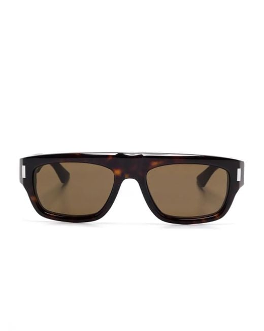 Saint Laurent Brown Rectangle-Frame Sunglasses