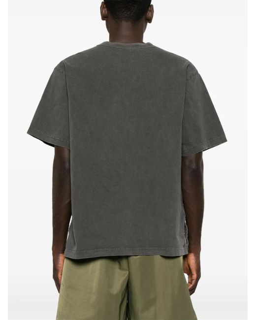 Sacai Gray Faded-Effect T-Shirt for men