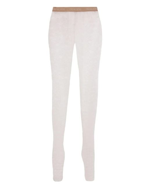 Valentino Garavani ロゴウエスト タイツ White