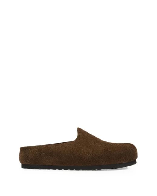 Birkenstock Brown Suede Slip-On Slippers