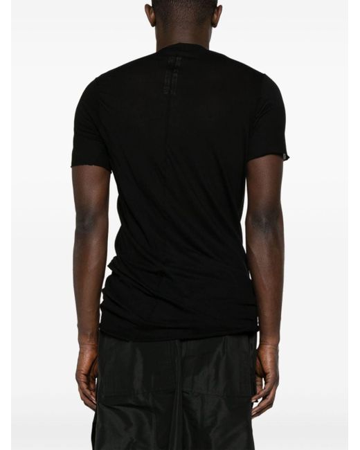 T-shirt en coton à bords francs Rick Owens pour homme en coloris Black