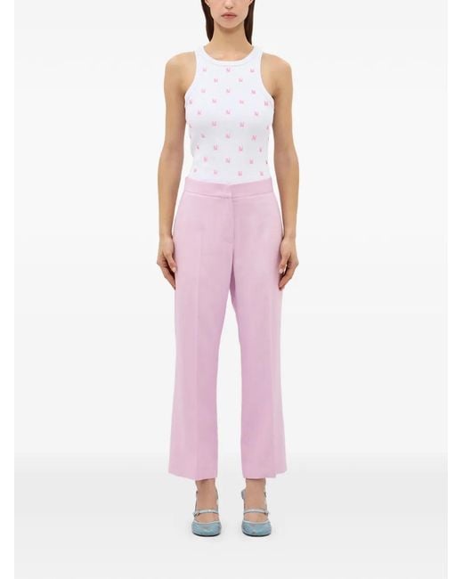 MSGM Pink Pleated Trousers
