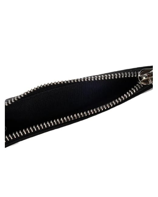Givenchy Black Zip Leather Card Holder for men
