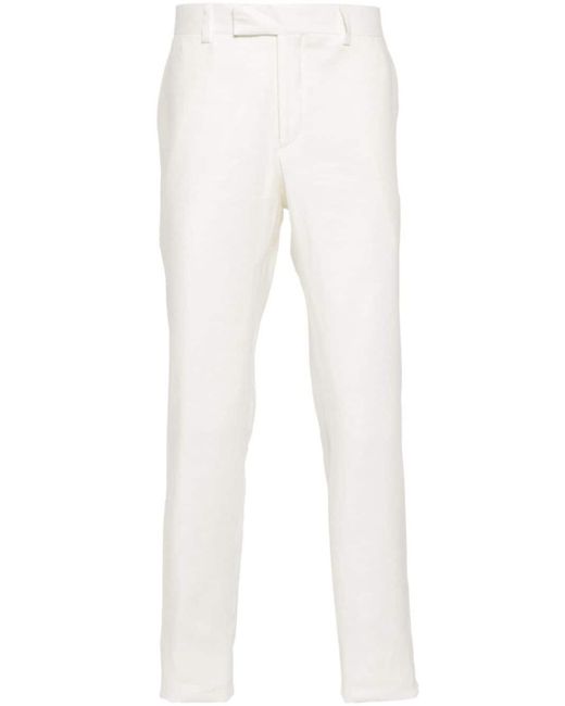 Pantalones chinos con corte slim Lardini de hombre de color White