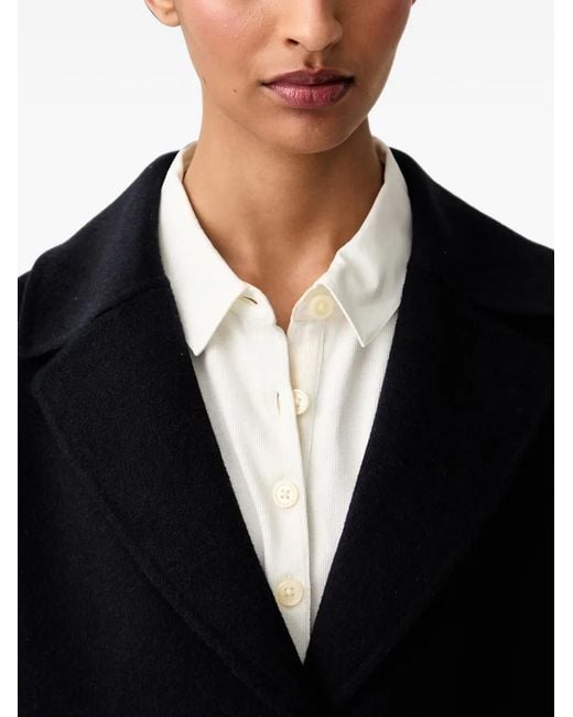 Marc O' Polo Black Notched-Lapels Single-Breasted Coat