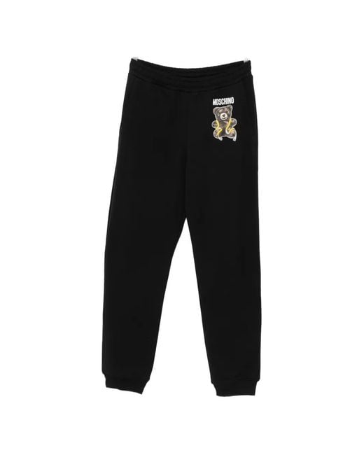 Moschino Black Teddy Bear Track Pants for men