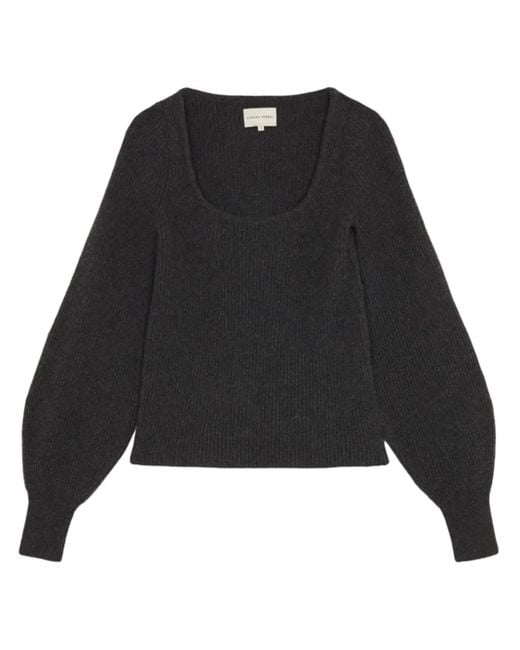 Loulou de Saison Black Ribbed-Knit Jumper