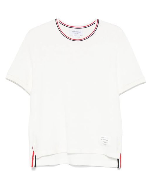 メンズ Thom Browne Rwbストライプ Tシャツ White