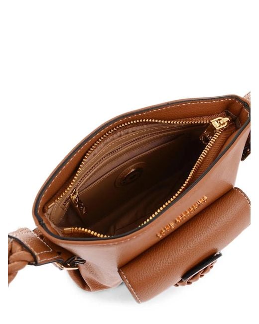 Moschino Brown Braided-Detail Crossbody Bag