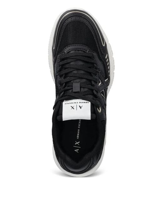 ARMANI EXCHANGE Black Sneakers Mit Logo-Patch