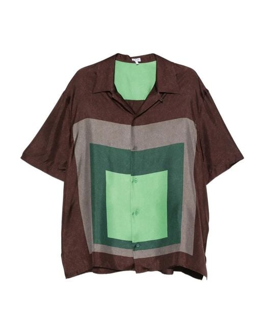 Loewe Green Silk Shirt for men