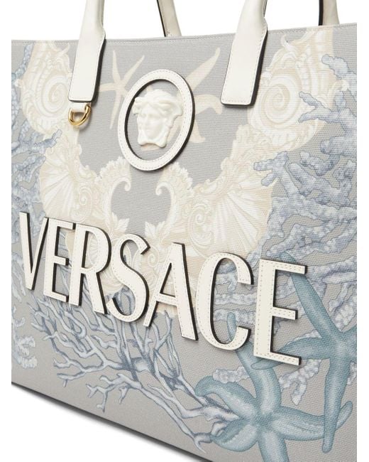 Versace ラ メドゥーサ キャンバス ハンドバッグ Gray