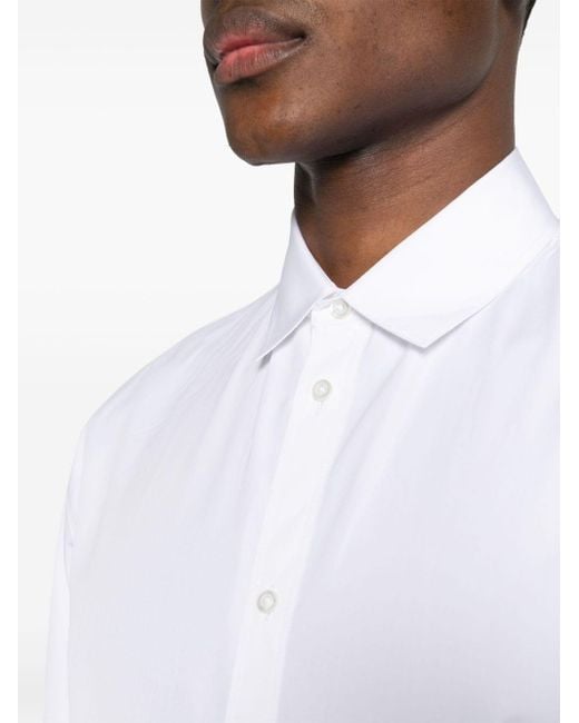 Jil Sander White Spread-collar Poplin Shirt for men