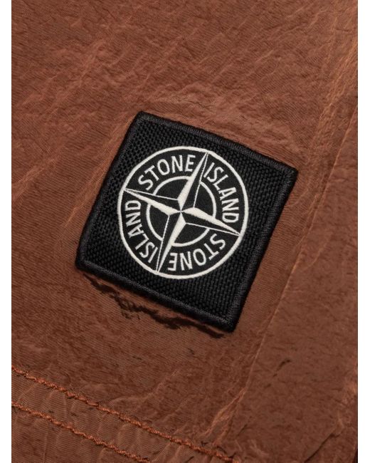 Stone Island Brown Drawstring Shorts for men